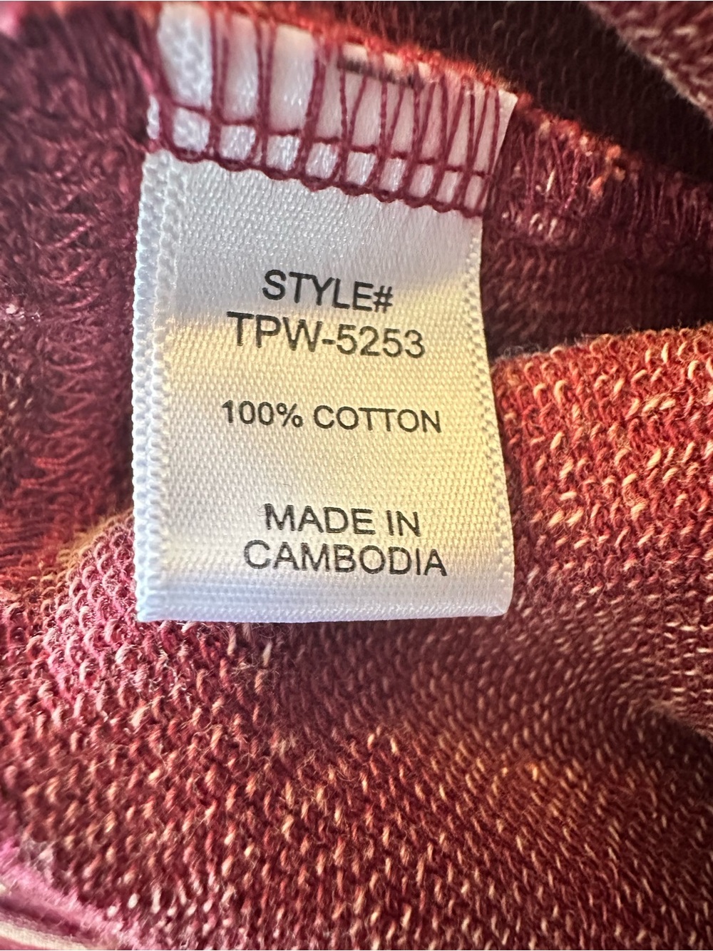 EUC🤎Zenana French Terry Wide Leg Flare Pant Small Cabernet - Picture 8 of 8